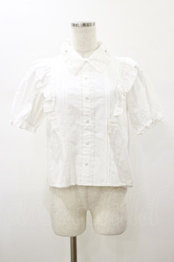 画像1: evelyn / フラワーモチーフブラウス Free ホワイト H-26-01-17-035-LO-BL-NS-ZH (1)