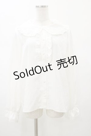 画像: m petit by misako / AM マルエリフリルブラウス LL オフ H-26-01-17-037-LO-BL-NS-ZH