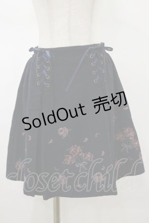 画像: axes femme POETIQUE / レースアップスカート M ネイビー H-26-01-17-040-AX-SK-NS-ZH