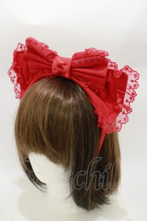 画像: Angelic Pretty / ラブハートリボンカチューシャ  レッド H-26-01-18-001-AP-AC-NS-ZH