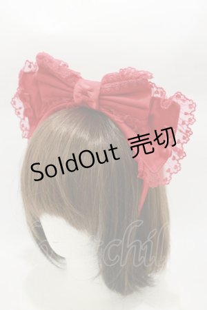 画像: Angelic Pretty / ラブハートリボンカチューシャ  レッド H-26-01-18-001-AP-AC-NS-ZH