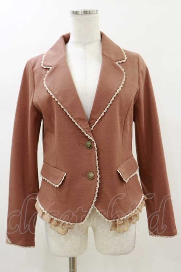 画像1: axes femme / フリルジャケット M ピンク H-26-01-18-040-AX-JA-NS-ZH (1)