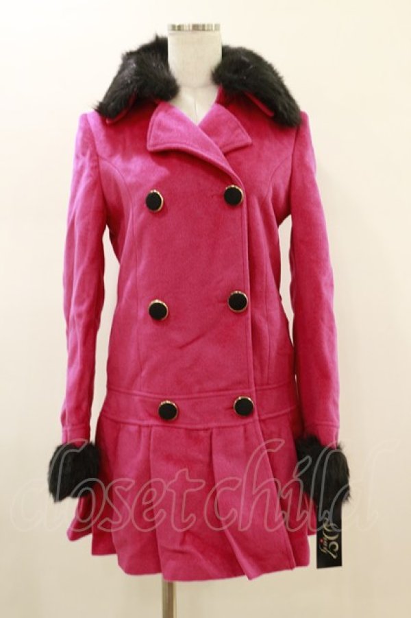 画像1: DearMyLove / プリーツコート M ピンク H-26-01-18-041-EL-CO-NS-ZH (1)