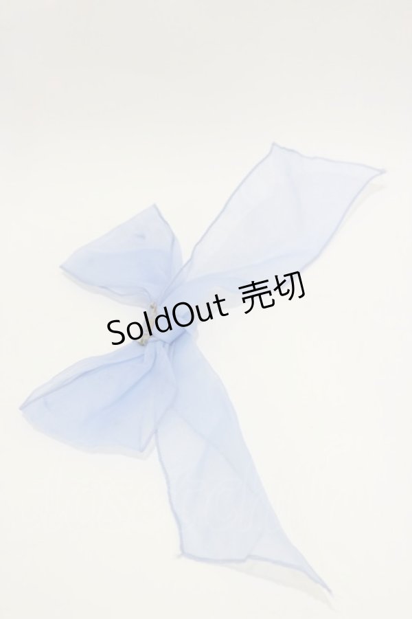 画像2: Angelic Pretty / ガラスの人形ブラウスのリボンブローチ  サックス H-26-01-18-007-AP-ZA-NS-ZH (2)