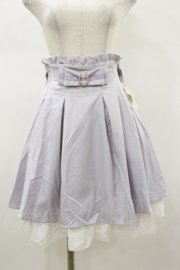 画像1: Amavel / パールバックルリボンスカート Free ラベンダー H-26-01-18-046-CA-SK-NS-ZH (1)