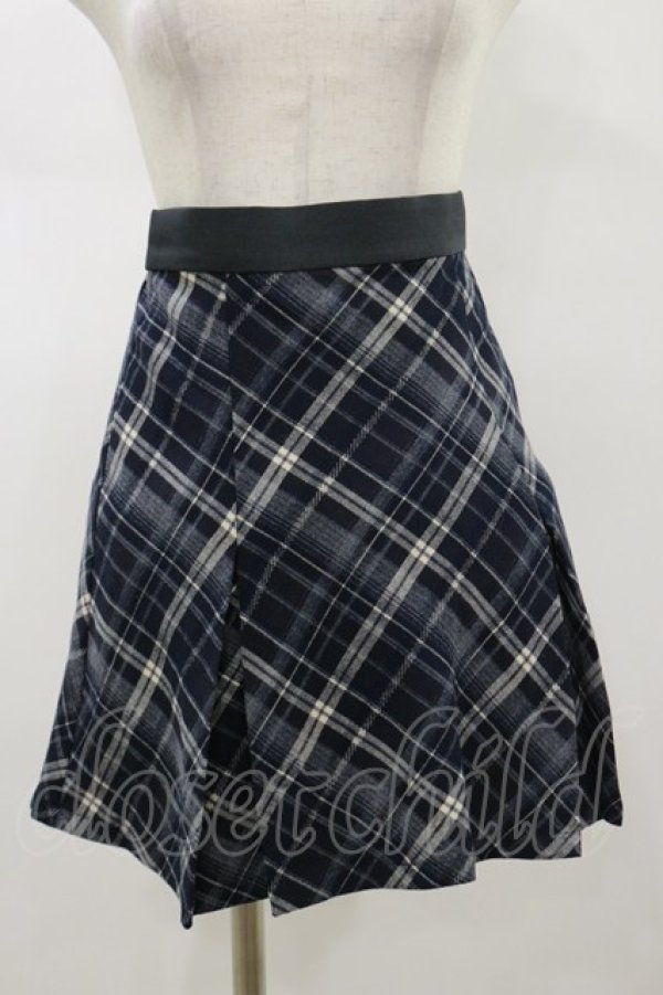 画像3: REDYAZEL / バイアスチェックショートブラウス×プリーツミニスカートセットアップ S ブラック H-26-01-18-047-LO-OP-NS-ZH (3)