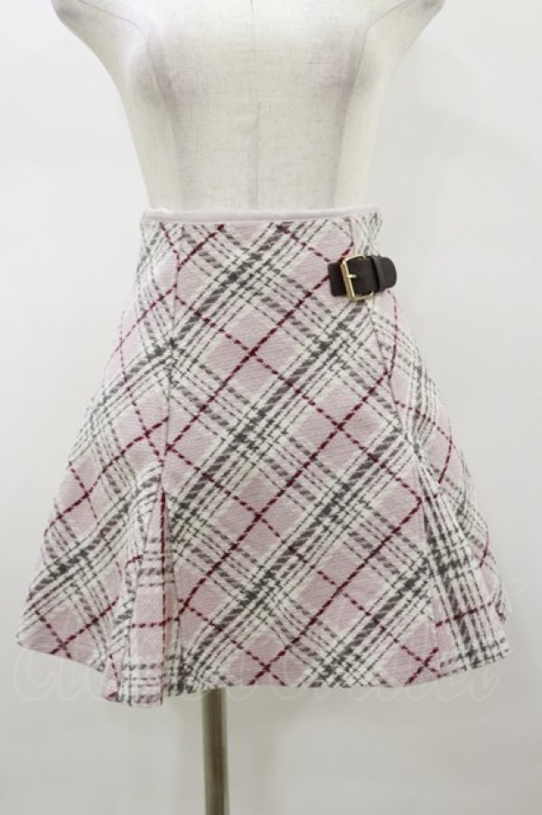 画像1: evelyn / オリジナルチェックベルトスカート Free ピンク H-26-01-18-048-LO-SK-NS-ZH (1)