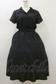 画像1: F&A / ドット柄フレンチスリーブワンピース Free Black H-26-01-18-054-LO-OP-NS-ZH (1)