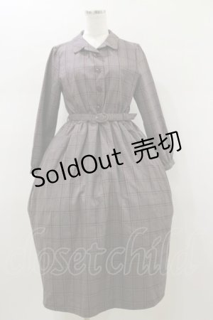 画像: an another angelus / 開襟チェックワンピース Free BROWN H-26-01-18-057-CA-OP-NS-ZH