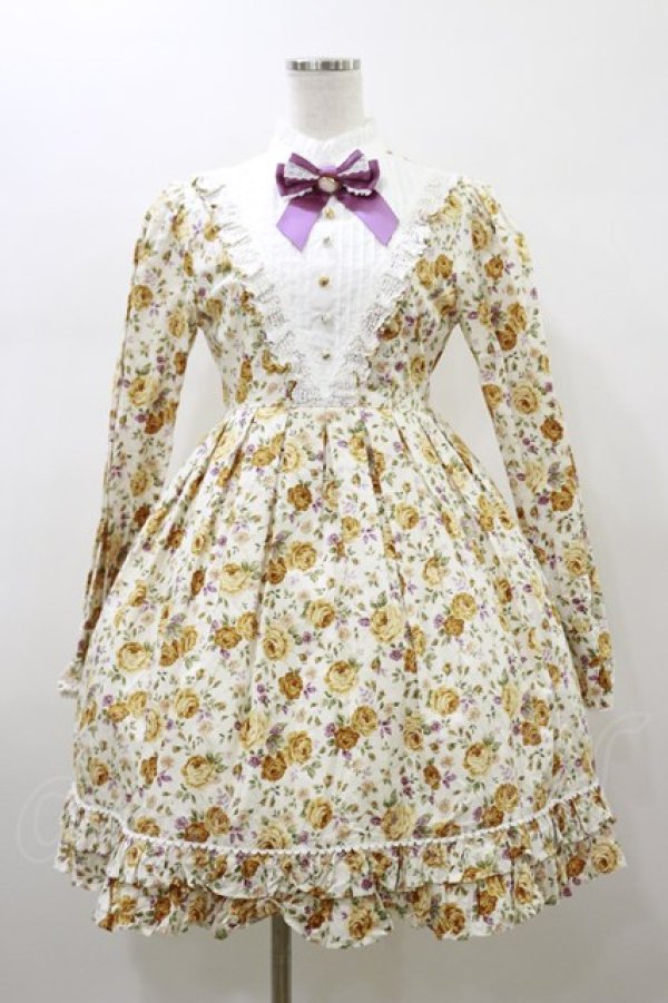 画像1: BABY,THE STARS SHINE BRIGHT / Rococo庭園ワンピース Free ジャスミン×オフ白 H-26-01-18-059-BA-OP-NS-ZH (1)