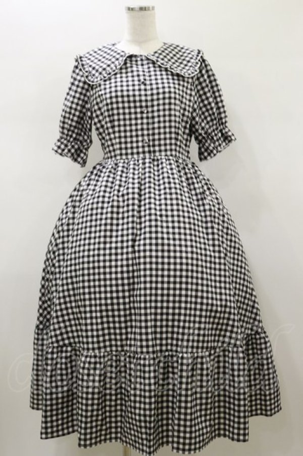 画像1: m petit by misako / AOKデシンギンガムOP M ブラック H-26-01-18-061-LO-OP-NS-ZH (1)