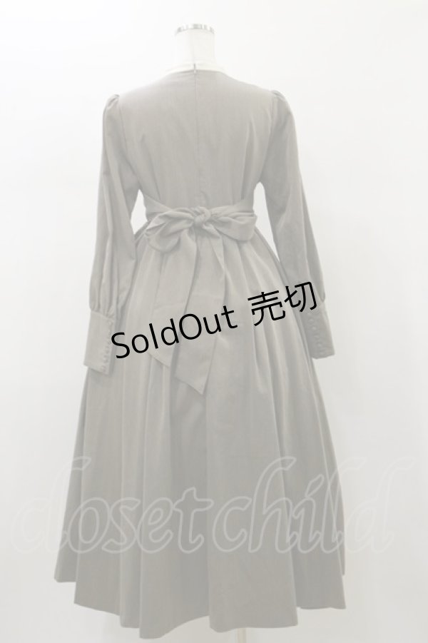 画像2: Maison de FLEUR Petite Robe canone / カノンレトロワンピース M Brown H-26-01-18-062-EL-OP-NS-ZH (2)