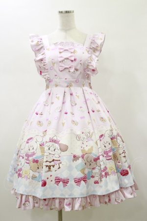 画像: axes femme Kawaii / mikko illustration × axes femme Kawaii ダイナーカフェジャンスカ M ピンク H-26-01-18-063-AX-OP-NS-ZH