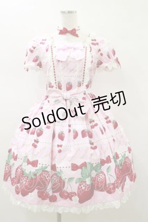 画像: Angelic Pretty / Dessert Berryワンピース Free ピンク H-26-01-18-064-AP-OP-NS-ZH