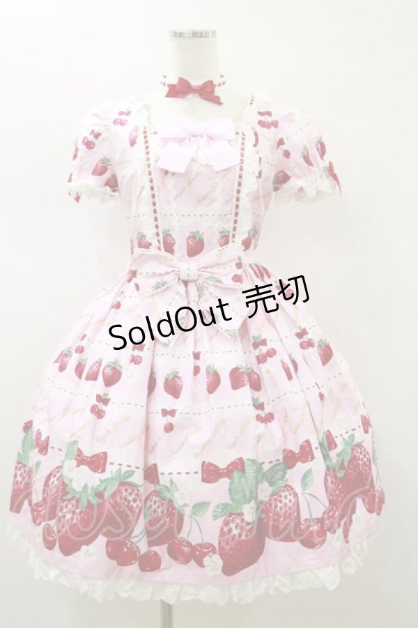 画像1: Angelic Pretty / Dessert Berryワンピース Free ピンク H-26-01-18-064-AP-OP-NS-ZH (1)