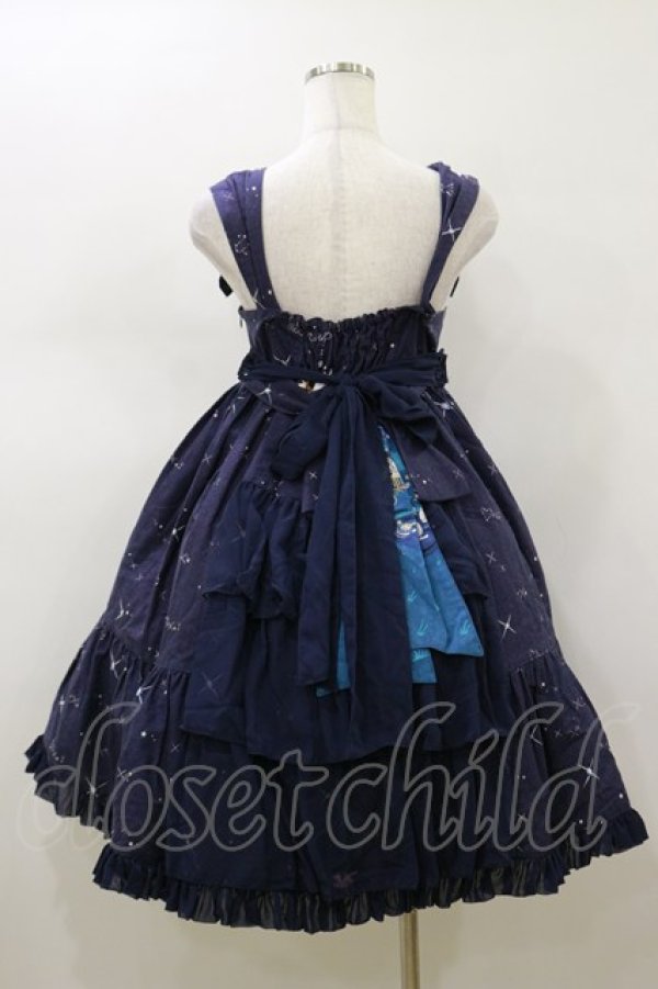 画像2: metamorphose / twinkle journeyバッスルジャンパースカート Free ネイビー H-26-01-18-065-ME-OP-NS-ZH (2)