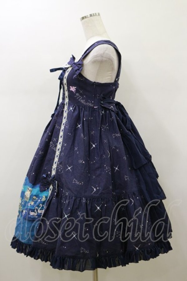画像3: metamorphose / twinkle journeyバッスルジャンパースカート Free ネイビー H-26-01-18-065-ME-OP-NS-ZH (3)