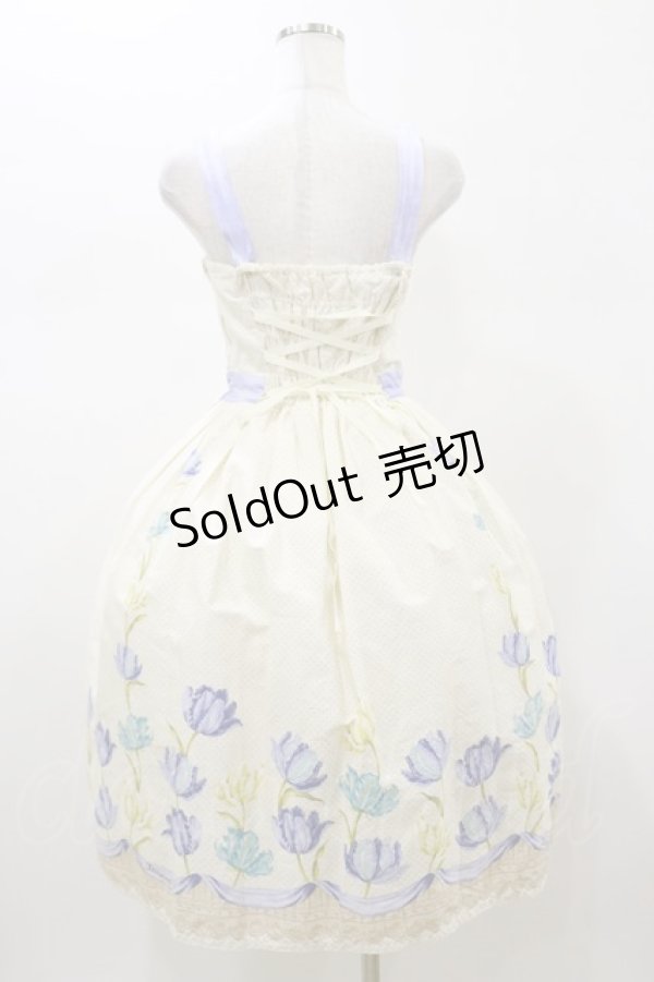 画像2: Innocent World / チューリップジャンパースカート L オフ/ブルー H-26-01-18-069-IW-OP-NS-ZH (2)