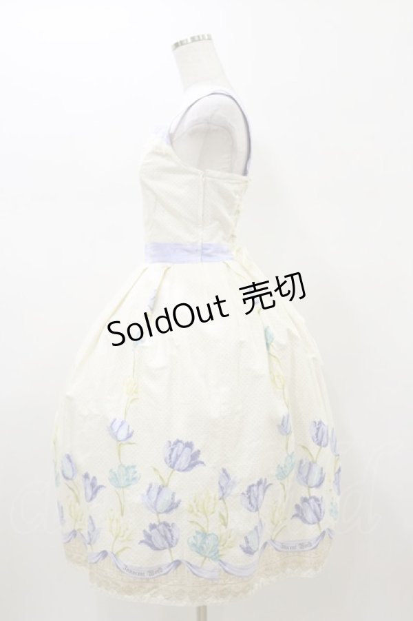 画像3: Innocent World / チューリップジャンパースカート L オフ/ブルー H-26-01-18-069-IW-OP-NS-ZH (3)