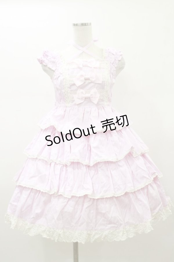 画像1: BABY,THE STARS SHINE BRIGHT / リボンミルキーシュガージャンパースカート Free ピンク H-26-01-18-071-BA-OP-NS-ZH (1)