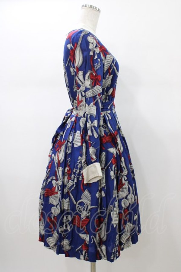 画像3: Jane Marple / Pieces of musicのワンピース  ブルー H-26-01-18-1023-JM-OP-KB-ZH (3)