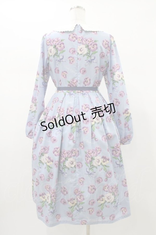 画像2: Emily Temple cute / Pansy ribbonワンピース M サックス H-26-01-18-1026-ET-OP-KB-ZH (2)