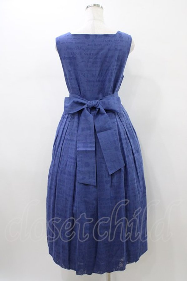 画像2: Jane Marple / Sheer logosスクエアドレス  ブルー H-26-01-18-1028-JM-OP-KB-ZH (2)