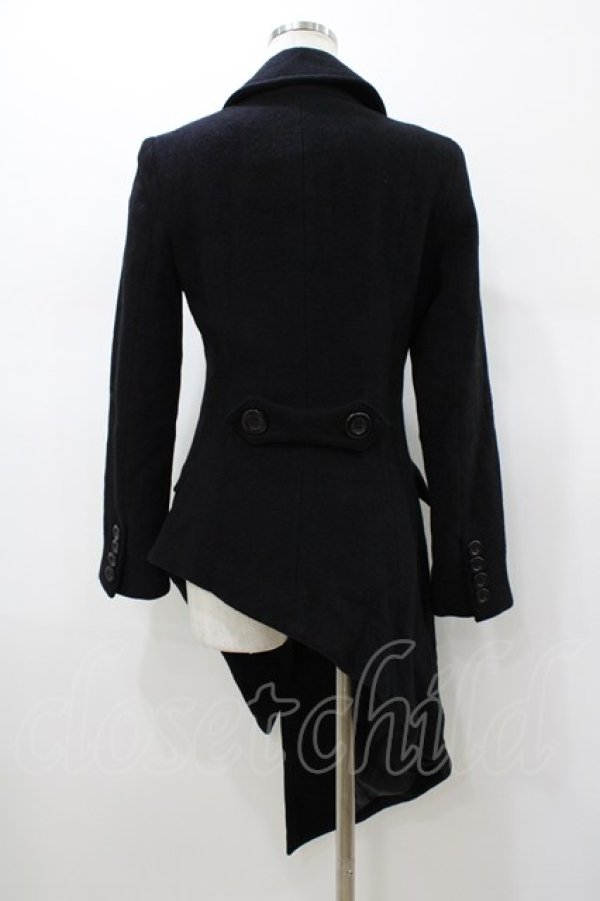 画像2: BPN / アシメウールコート  ブラック H-26-01-18-1006-GO-CO-KB-ZH (2)