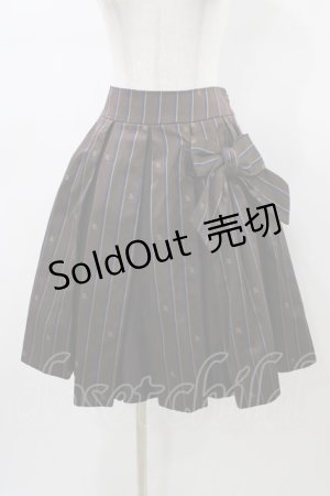 画像: Jane Marple / Regimental stripe ribbon tie skirt  ブラウン H-26-01-18-1033-JM-SK-KB-ZH
