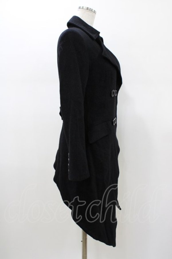 画像3: BPN / アシメウールコート  ブラック H-26-01-18-1006-GO-CO-KB-ZH (3)