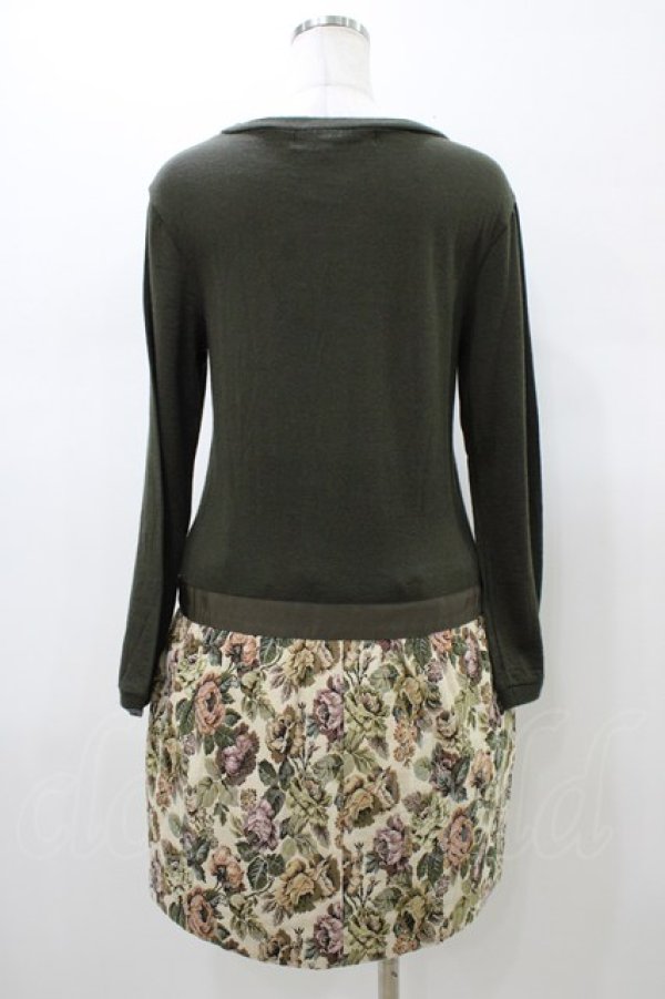 画像2: Jane Marple Dans Le Salon / ローズゴブラントロンプルイユワンピース M グリーン H-26-01-18-1037-JM-OP-KB-ZH (2)