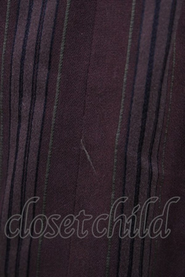 画像4: Jane Marple / エンブレムジャガードとレジメンのジャンパースカート  ボルドー H-26-01-18-1039-JM-OP-KB-ZH (4)