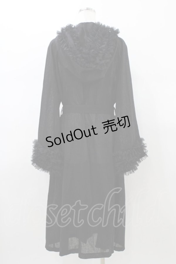 画像2: Na+H / surfaceロングフリルガウン  黒 H-26-01-18-1007-PU-JA-KB-ZH (2)