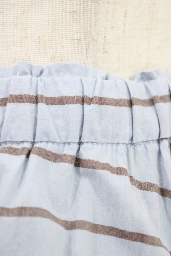 画像3: Jane Marple Dans Le Salon / オールドイングランドストライプフラッフィースカート  ブルーグレー H-26-01-18-1042-JM-SK-KB-ZH (3)