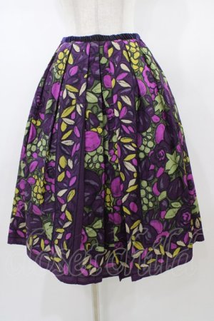 画像: Jane Marple Dans Le Salon / Full of fruitフレームスカート  バイオレット H-26-01-18-1043-JM-SK-KB-ZH
