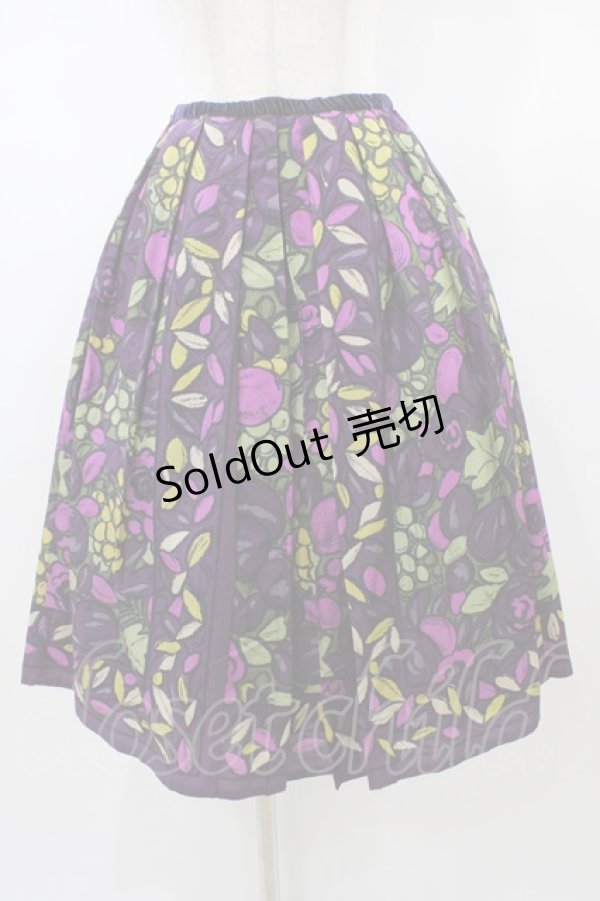 画像1: Jane Marple Dans Le Salon / Full of fruitフレームスカート  バイオレット H-26-01-18-1043-JM-SK-KB-ZH (1)