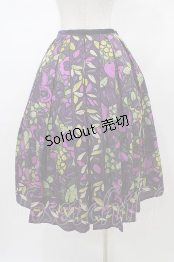 画像2: Jane Marple Dans Le Salon / Full of fruitフレームスカート  バイオレット H-26-01-18-1043-JM-SK-KB-ZH (2)
