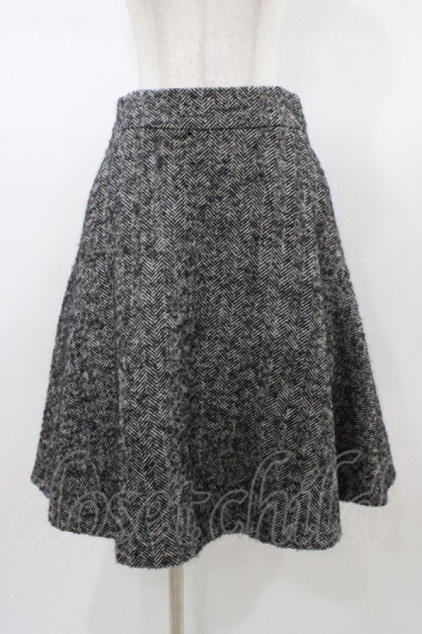 画像1: Jane Marple Dans Le Salon / ヘリンボーンウールスカート  グレー H-26-01-18-1045-JM-SK-KB-ZH (1)