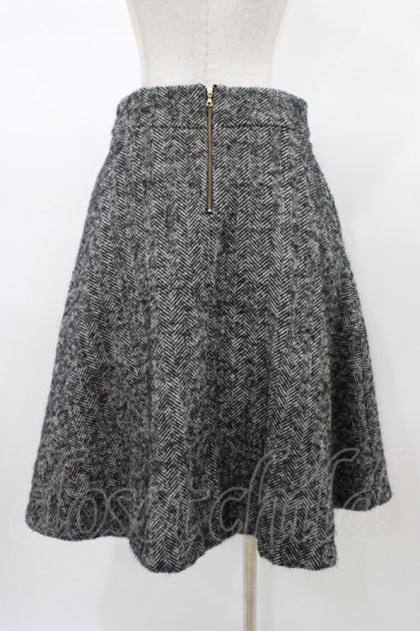 画像2: Jane Marple Dans Le Salon / ヘリンボーンウールスカート  グレー H-26-01-18-1045-JM-SK-KB-ZH (2)