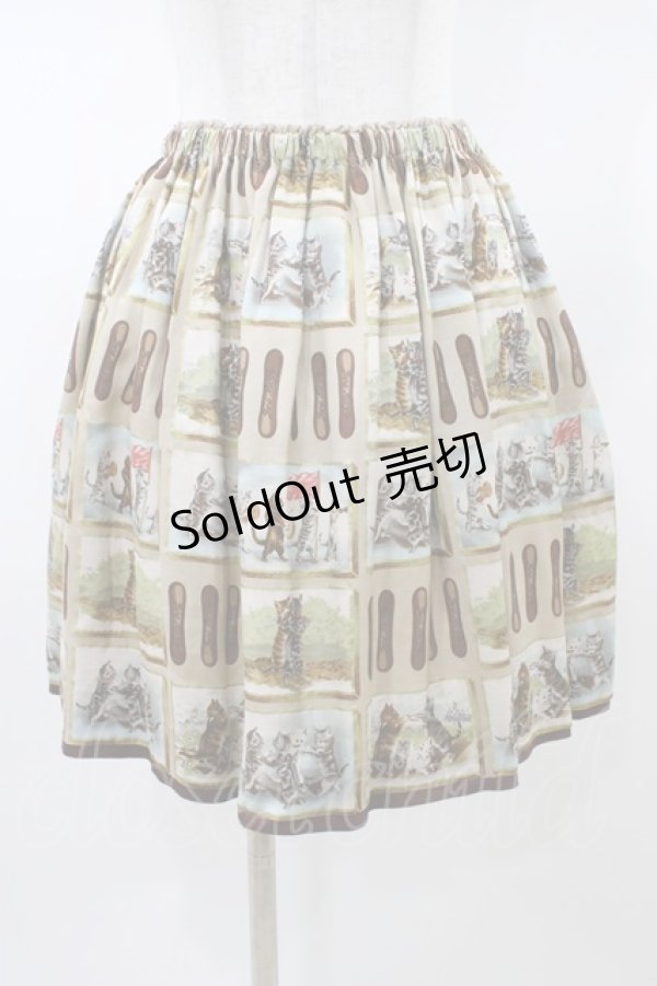 画像1: Jane Marple / ラングドシャショコラのミニスカート  ライトベージュ H-26-01-18-1048-JM-SK-KB-ZH (1)