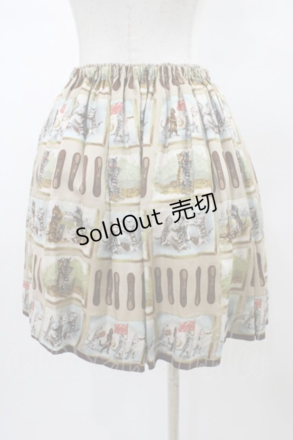 画像2: Jane Marple / ラングドシャショコラのミニスカート  ライトベージュ H-26-01-18-1048-JM-SK-KB-ZH (2)