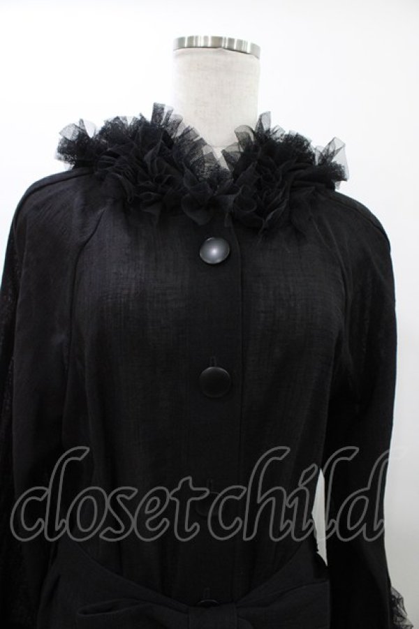 画像4: Na+H / surfaceロングフリルガウン  黒 H-26-01-18-1007-PU-JA-KB-ZH (4)