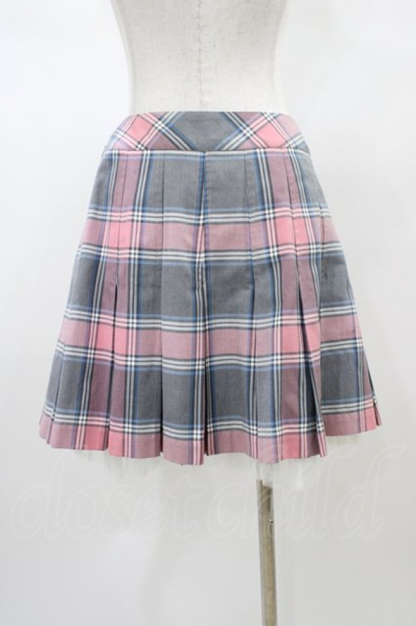 画像2: Jane Marple / チェックラップスカート  ピンク H-26-01-18-1051-JM-SK-KB-ZH (2)