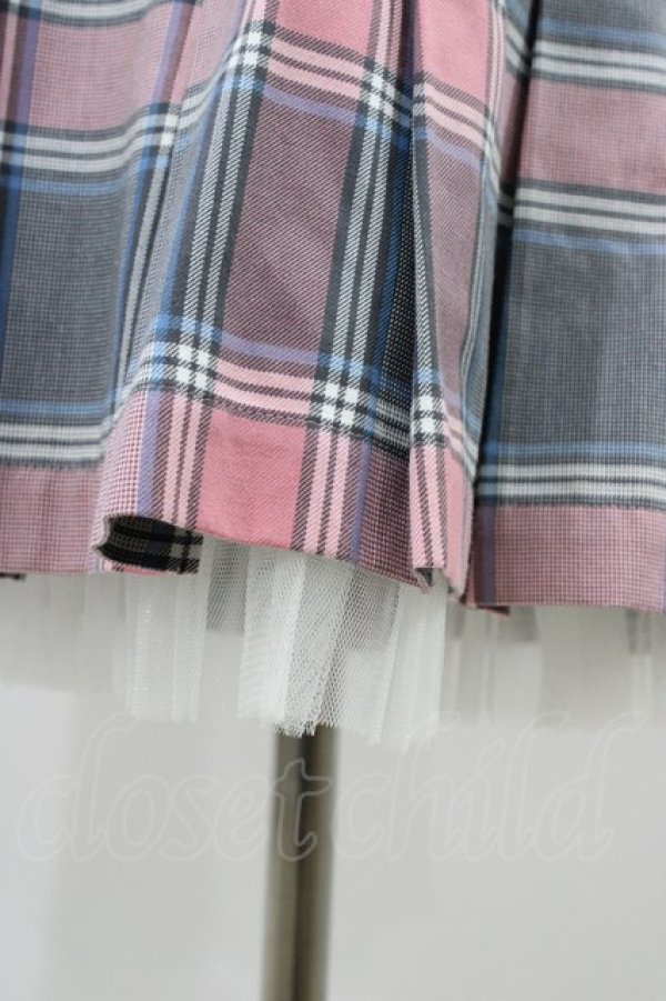 画像3: Jane Marple / チェックラップスカート  ピンク H-26-01-18-1051-JM-SK-KB-ZH (3)