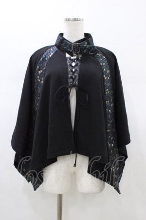 画像: Qutie Frash / 2023-宵鶴-ポンチョ  黒 H-26-01-18-1052-QU-JA-KB-ZH