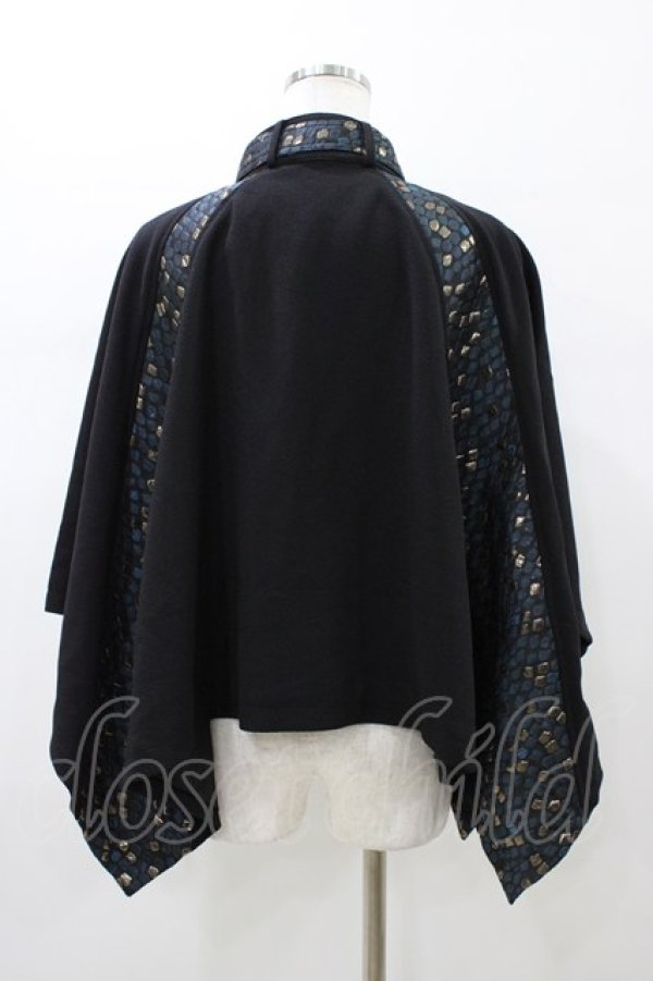 画像2: Qutie Frash / 2023-宵鶴-ポンチョ  黒 H-26-01-18-1052-QU-JA-KB-ZH (2)