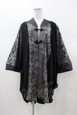 画像: Qutie Frash / 万能ポンチョ  黒×シルバー H-26-01-18-1053-QU-TO-KB-ZH