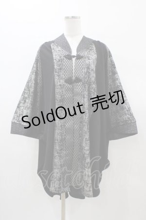 画像: Qutie Frash / 万能ポンチョ  黒×シルバー H-26-01-18-1053-QU-TO-KB-ZH