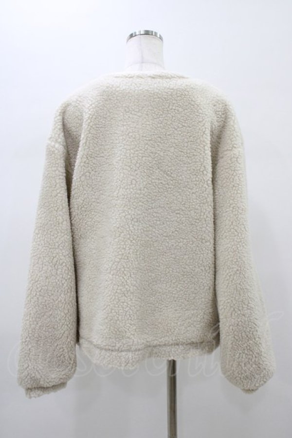画像2: merry jenny / ノーカラーボアジャケット  アイボリー H-26-01-18-1055-LO-JA-KB-ZH (2)