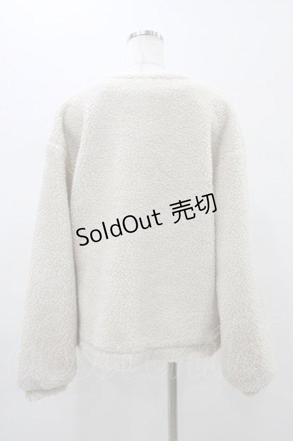 画像2: merry jenny / ノーカラーボアジャケット  アイボリー H-26-01-18-1055-LO-JA-KB-ZH (2)